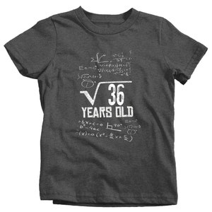 Kids 6th Birthday Shirt Square Root 36 Birthday T-shirt Gift Idea for 6