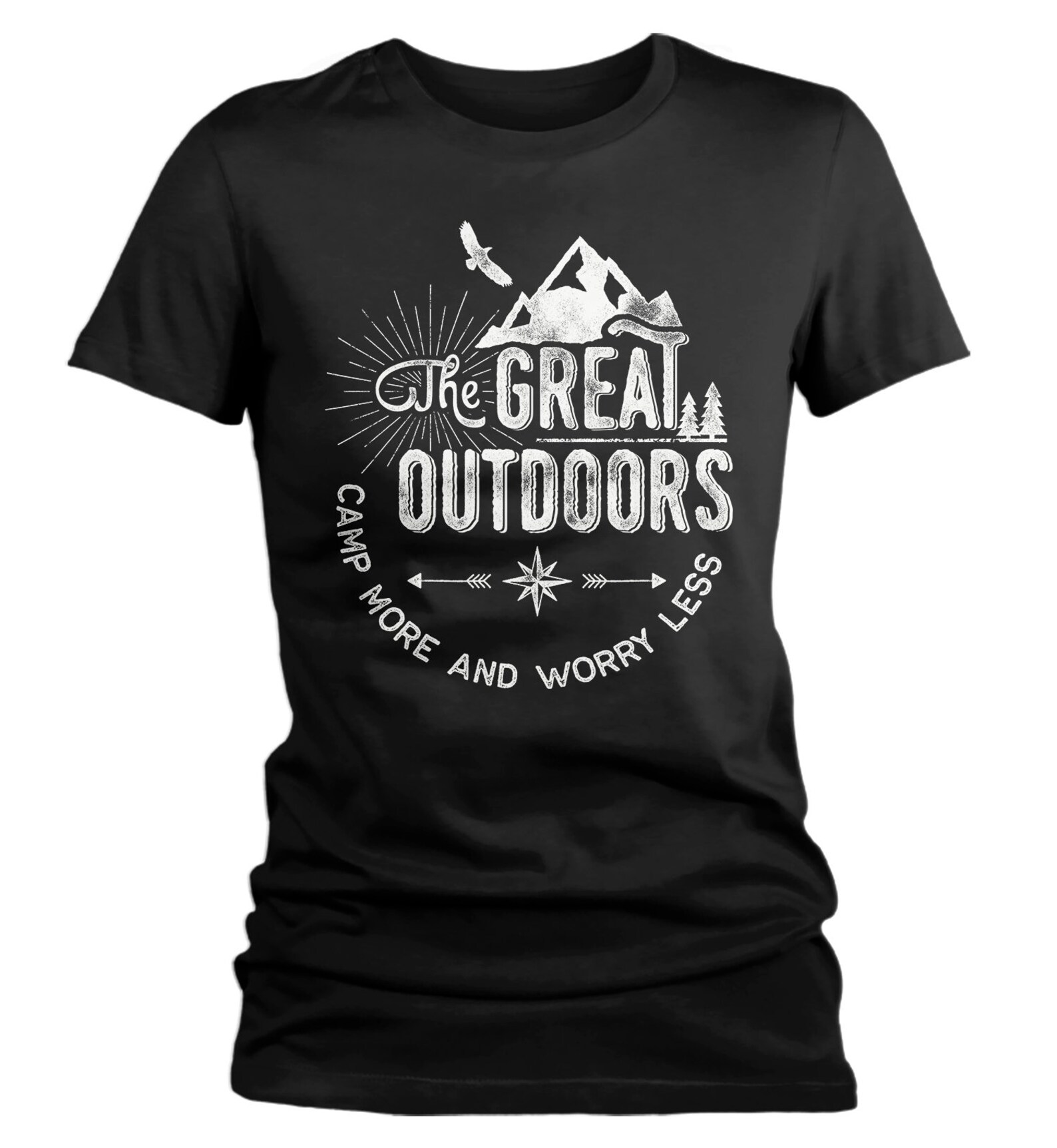 Women's Great Outdoors Tshirt Camp More Shirts Worry Less Etsy