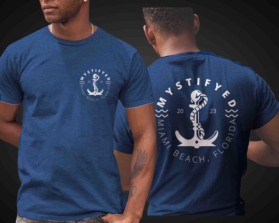 Men's Personalized Boat Shirt Custom Shirts Cruise Nautical Anchor Modern T Shirts Nautical Boater TShirt Vacation Unisex Mans Gift Idea