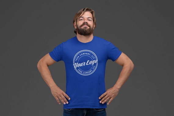 Men's Personalized Logo TShirt, Custom Business Shirt Printed Gift Idea Your Company Logo T Shirts  TShirt Unisex Mans Gift Idea