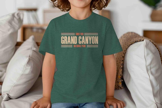 Kids Grand Canyon Shirt National Park Shirt Rock Canyon Hiker T Shirt Gift Idea Him Travel Tour Tourist Youth Arizona AZ Tee Grunge 1919