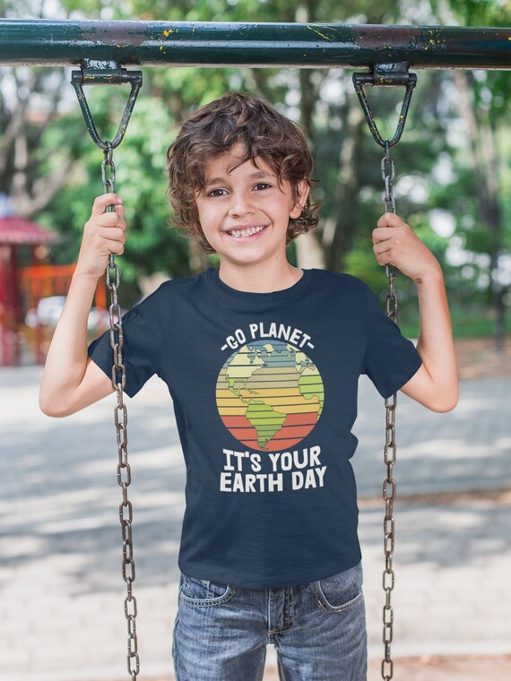 Kids Earth Day Shirt Go Planet T Shirt It's Your Earth Day April 22 Globe Planet Day Global Warming Gift Shirt Boy's Girl's Youth TShirt