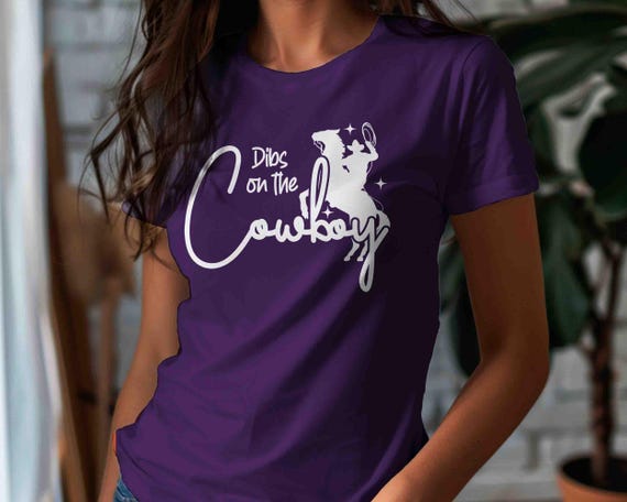 Men's Funny Cowboy Shirt Dibs On Rodeo TShirt Cute Cowboy Wife Girlfriend Gift T Shirt Horse Horseback Riding Shirt Gift Idea Unisex Tee