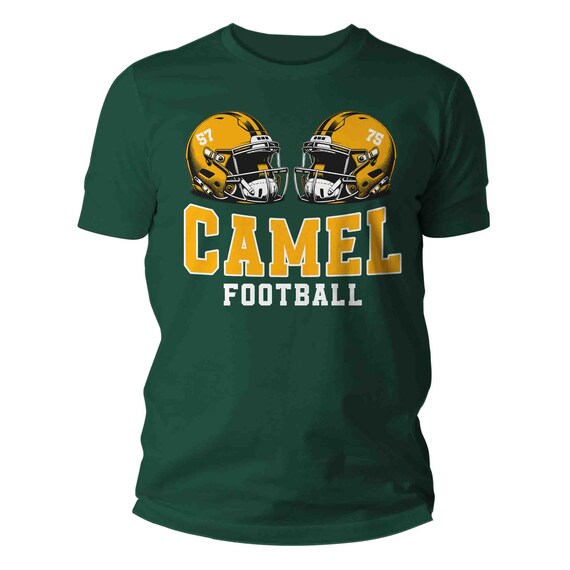 Men's Personalized Football T Shirt Custom Football Helmets Senior Shirt Personalized Football Dad 2 Players Two Boys Custom Men's Gift Idea