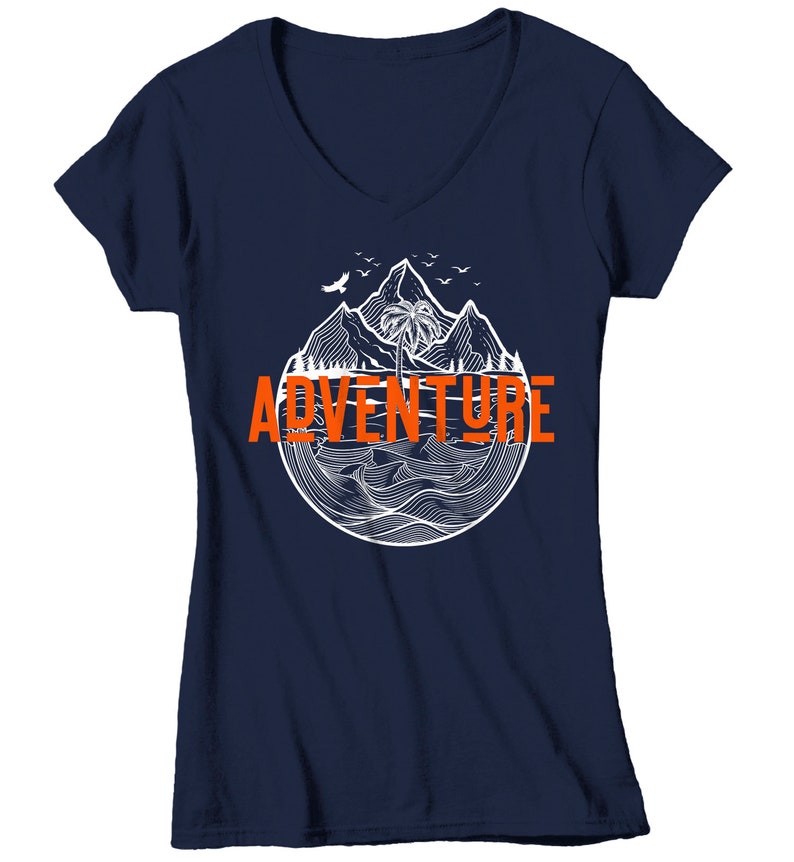 Women's Adventure T Shirt Beach Shirts Mountains Shirt - Etsy