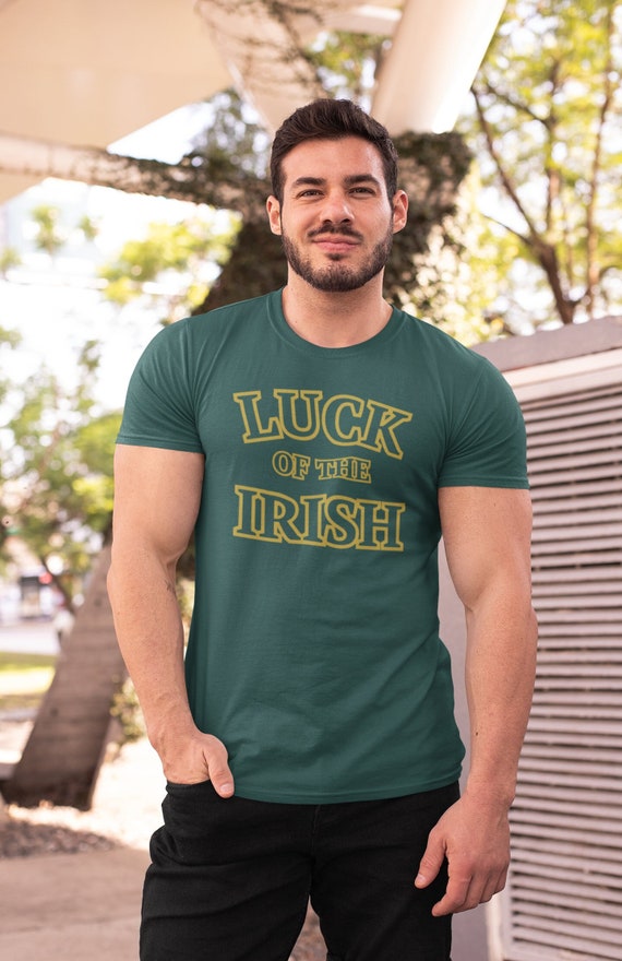 Men's Luck Of The Irish Shirt St. Patrick's Day TShirts Typography Tee Irish Gift Minimal Cool St Pattys Shirt Men Women Unisex Gift Idea