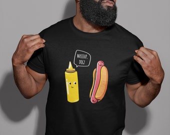 Men's Funny Hot Dog Mustard Shirt Play On Words, Saying, Saying Pun, Party Shirts, Gift For Him, Foodie Shirt, Weiner Gift,