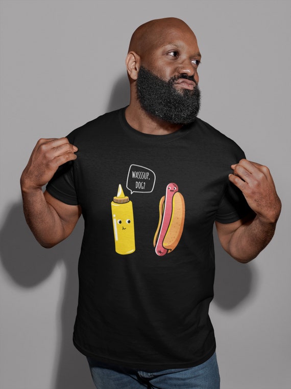 Men's Funny Hot Dog Mustard Shirt Play On Words, Saying, Saying Pun, Party Shirts, Gift For Him, Foodie Shirt, Weiner Gift,