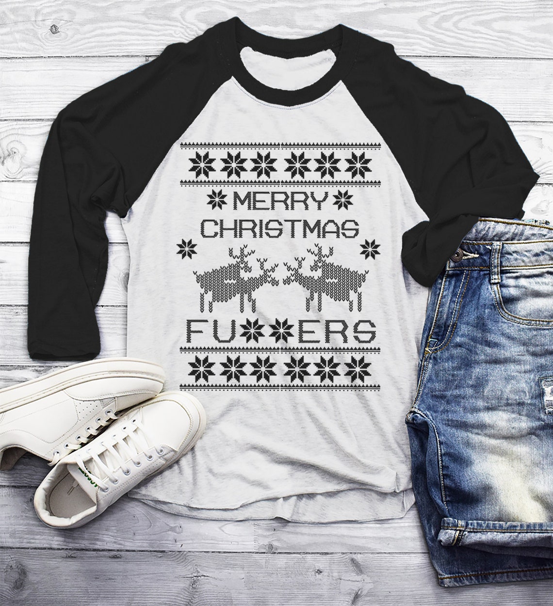 Men's Funny Christmas Shirt Merry Christmas Fkers Etsy