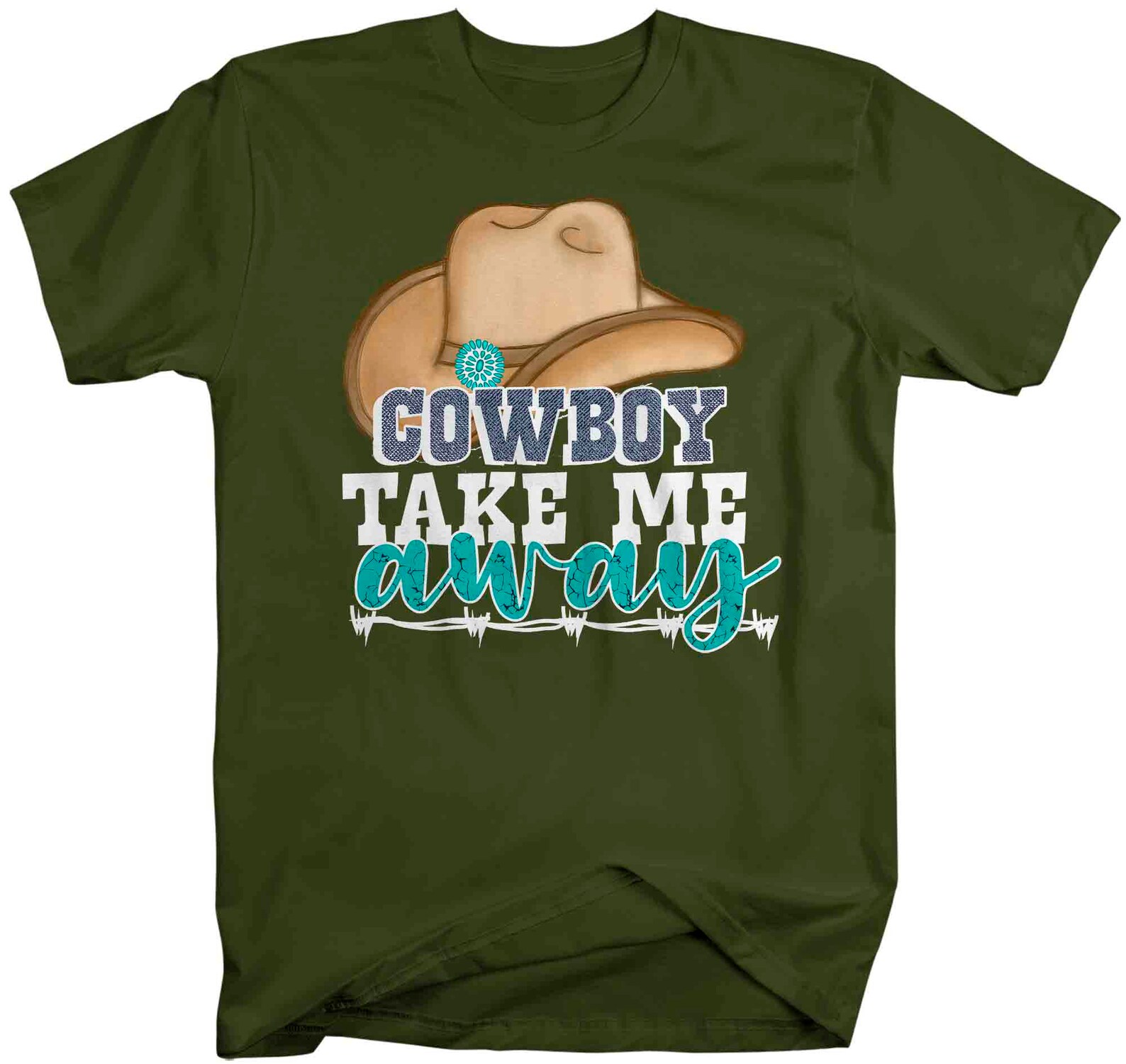 Men's Funny Cowboy Shirt Take Me Away T Shirt Western Tee | Etsy