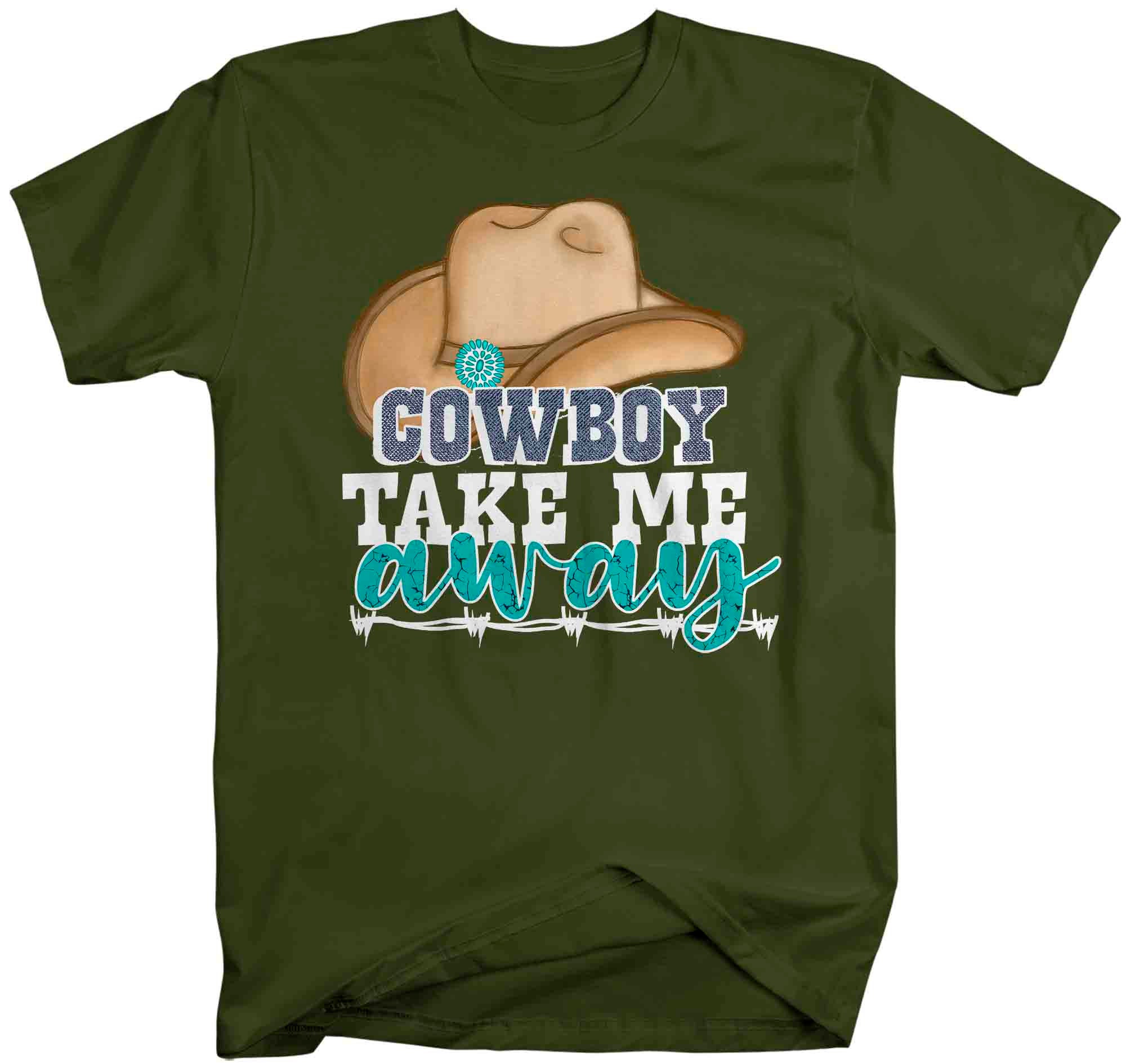 Men's Funny Cowboy Shirt Take Me Away T Shirt Western Tee Etsy