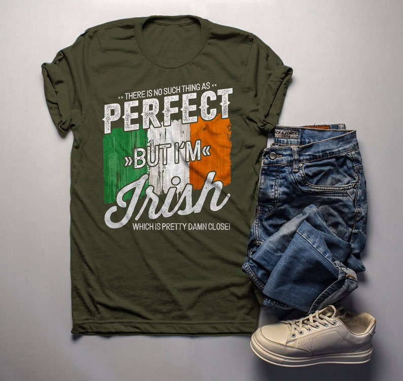 Men's Funny Irish Tshirt No Such Thing as Perfect Damn Etsy