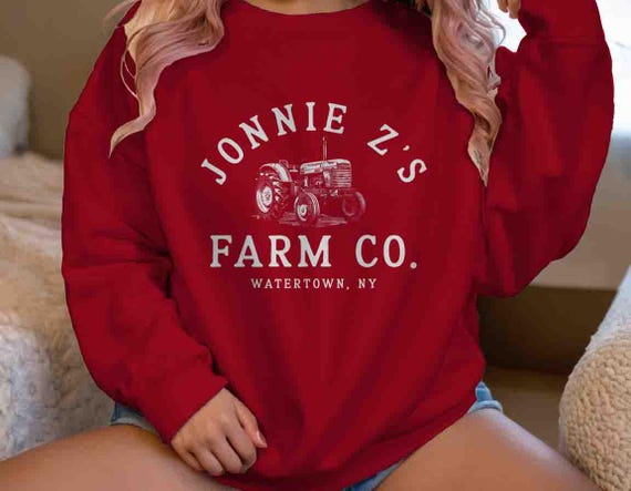 Men's Personalized Farm Sweatshirt Custom Tractor Company Name Business Crewneck Personalized Hobbyist Farmer Logo Badge Homestead Gift Idea