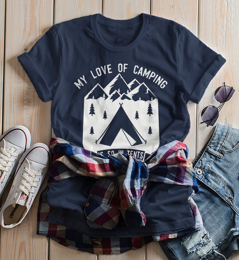 Women's Camping T Shirt Love Camping Shirts in Tents Shirt Etsy