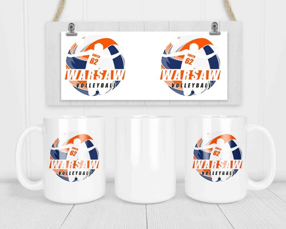 Personalized Volleyball Coffee Mug Coach Gift Cup Personalized Gift Coffee Mugs Custom Volley Dad Mom 15 oz. 20 oz. Jumbo Size Big Mega