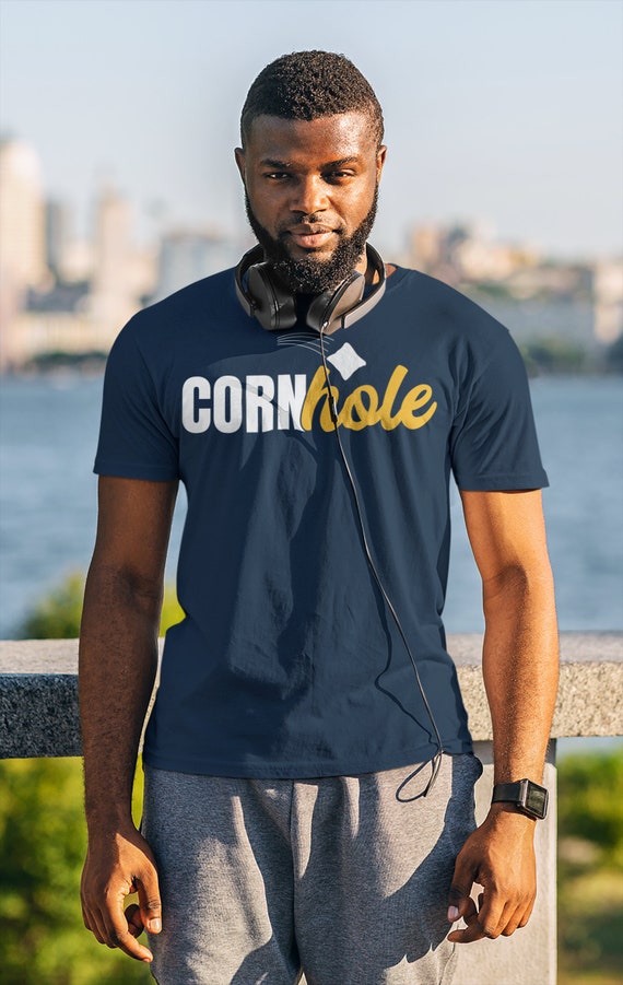 Men's Cornhole T Shirt Cornhole Bean Bag Shirt Corn Hole Toss Game Camp Funny Gift Tee Unisex Man TShirt Soft Graphic Tee