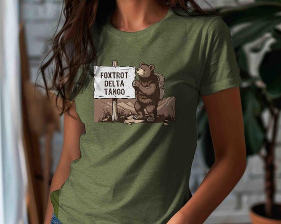 Men's Subtle Anti Trump TShirt Anti Maga Shirt Tee FDT Bear Forest Ranger Park National Fuck Trump Tee Political Unisex T Shirt Feminist