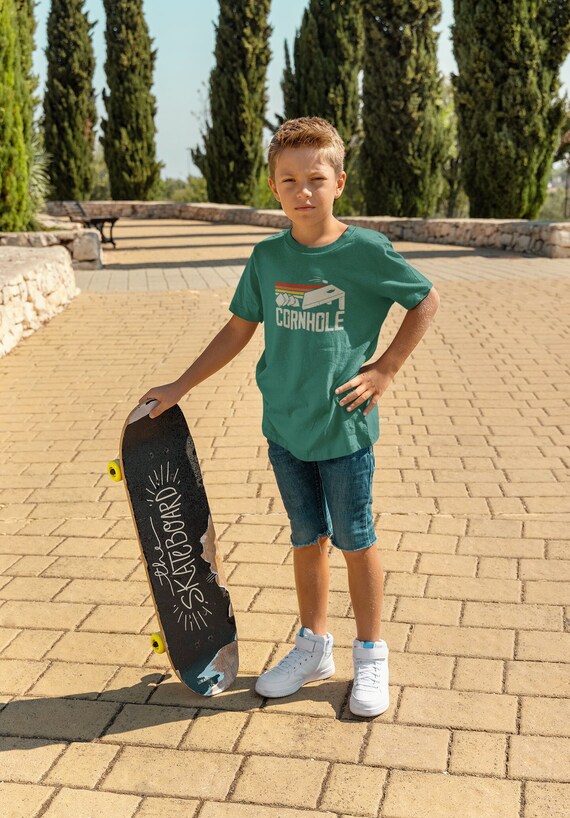 Kids Cornhole T Shirt Cornhole Board Shirt Corn Hole Toss Game Vintage Gift For Him Unisex Man TShirt Soft Graphic Tee