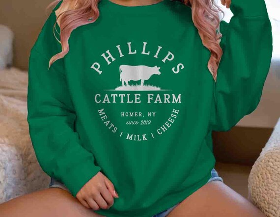 Men's Personalized Farm Sweatshirt Custom Beef Cattle Beef Angus Name Pullover Crewneck Hobbyist Farmer Logo Badge Rustic Men's Gift Idea