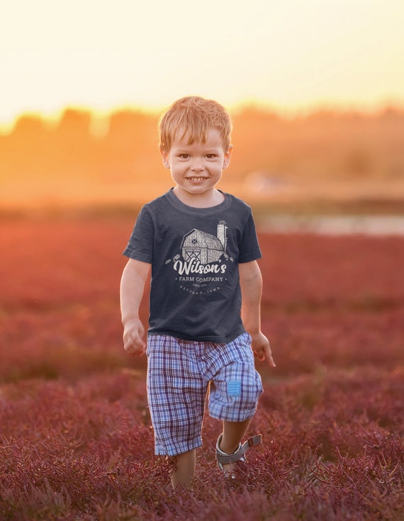 Kids Personalized Farm T Shirt Barn Farming Shirt Personalized Farmer Gifts Silo Shirts Custom Farm T Shirt Boy's Girls