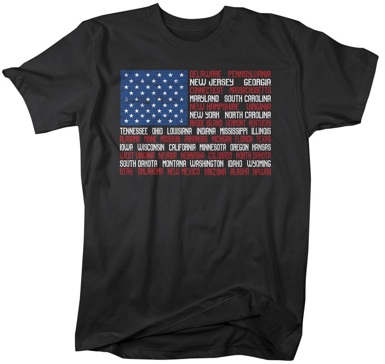 Men's American Flag T-shirt Flag Patriotic Shirts 4th July | Etsy