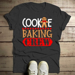 Men’s Christmas T Shirt Cookie Baking Crew Matching Xmas Shirts Cute