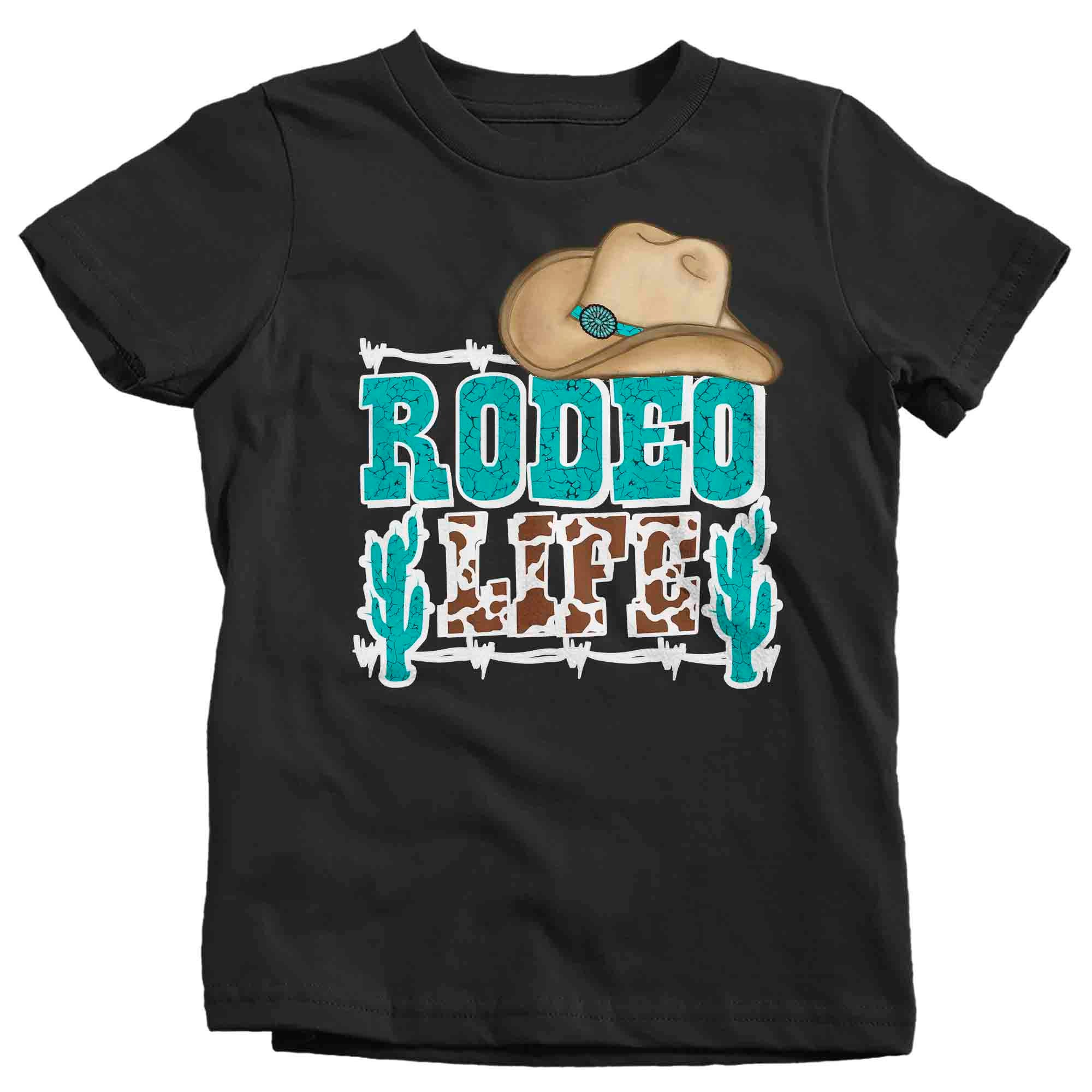 Kids Rodeo Shirt Rodeo Life T Shirt Cactus Cowboy Hat Wild Etsy