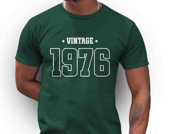 Vintage 1976 Birthday T Shirt: Athletic 50th Bday TShirt Gift