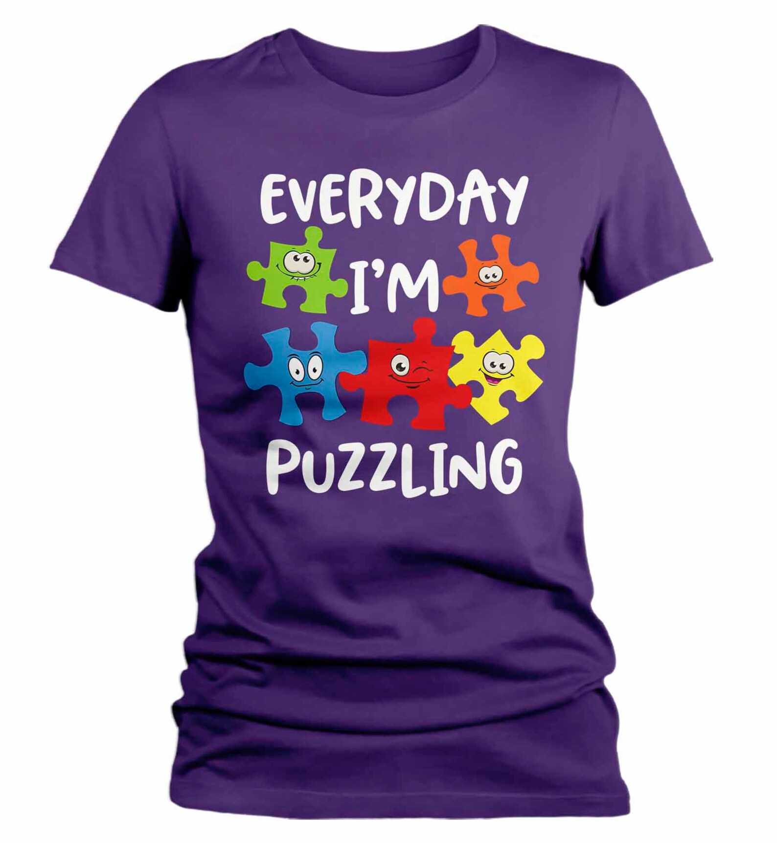 Women's Funny Autism Shirt Everyday I'm Puzzling Shirt Etsy