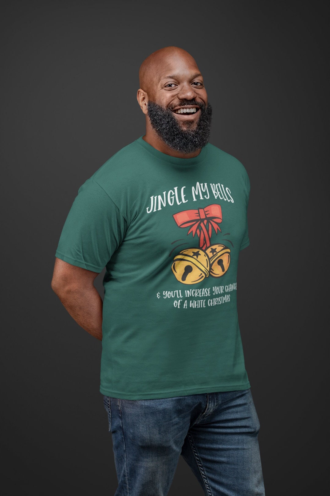 Men's Funny Christmas Naughty T Shirt Jingle My Bells Shirt Joke Dirty