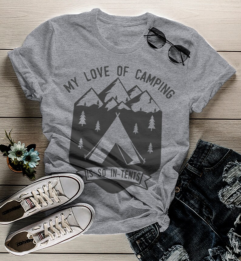 Women's Camping T Shirt Love Camping Shirts in Tents Shirt Etsy