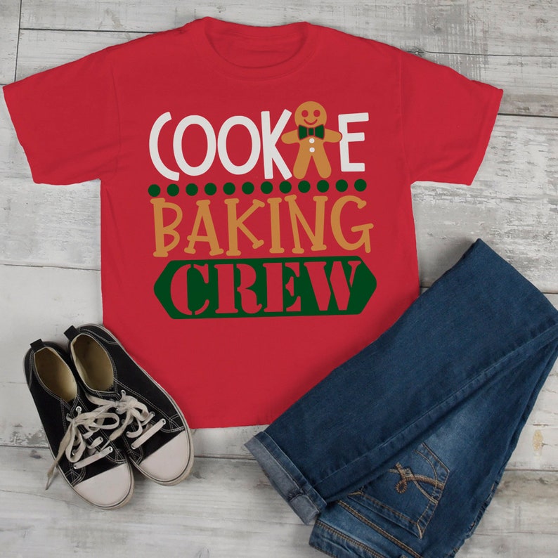 Kids Christmas T Shirt Cookie Baking Crew Matching Xmas Shirts - Etsy