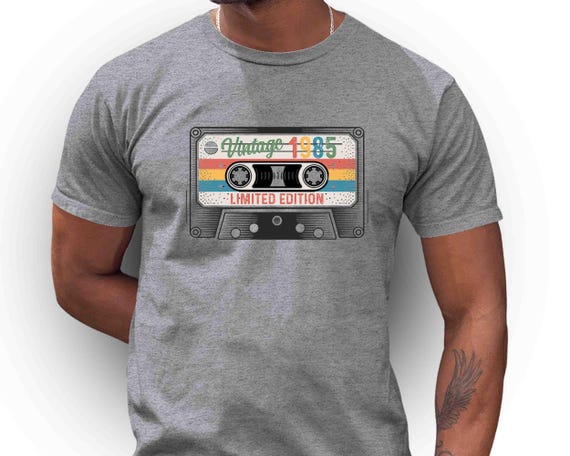 Vintage 1985 Cassette Tape T-Shirt - 40th Birthday Gift