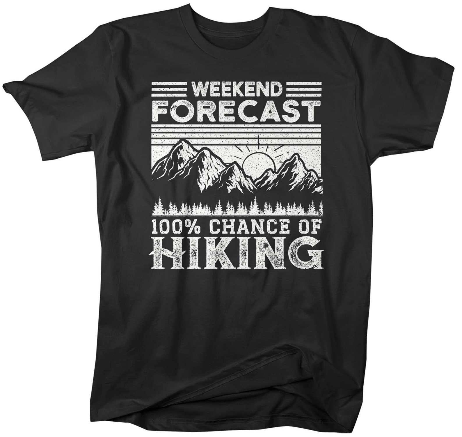 Men's Hiking T Shirt Weekend Forecast Shirt Chance of Etsy
