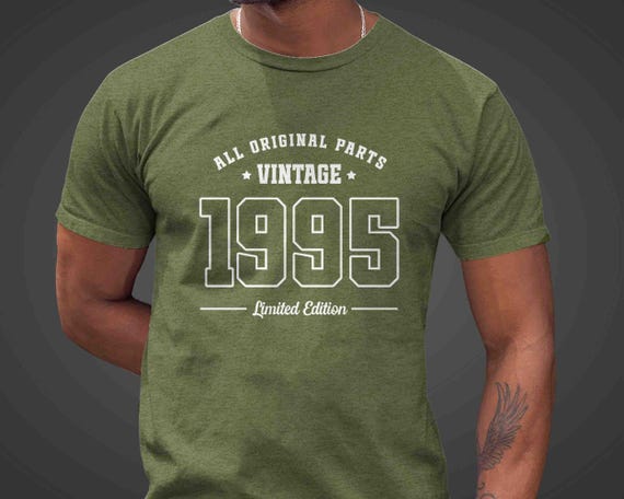 Men's Vintage 1995 Birthday Shirt 30th Birthday Gift 30 T Shirt 1995 Unisex Limited Edition Tee Turning Year Old All Original Parts Unisex