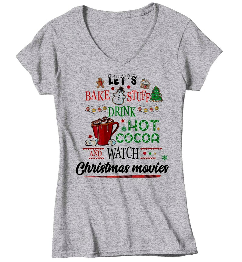 Women's Funny Christmas Movies T Shirt Bake Stuff Etsy