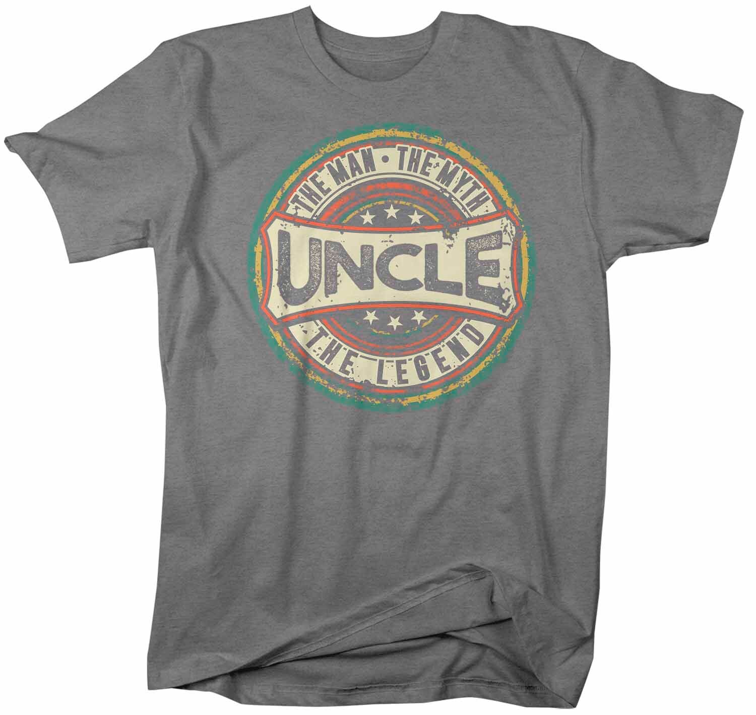 Men's Funny Uncle T Shirt Father's Day Gift Man Myth Etsy