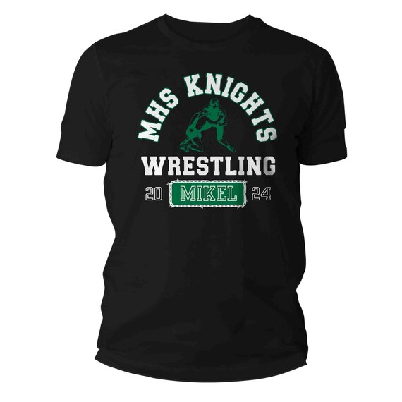 Men's Personalized Wrestling T Shirt Custom Wrestler Dad Vintage Athletic Logo Team Shirt Personalized Team TShirt Unisex Shirts Gift Idea