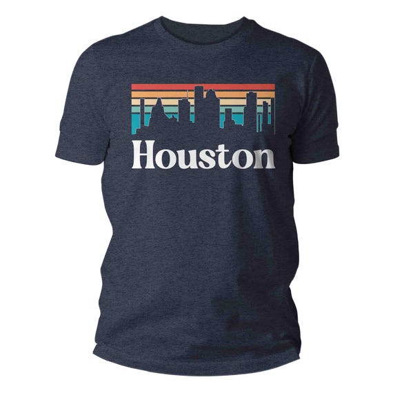 Men's Houston Shirt Texas Shirt Skyline City TX T Shirt Gift Travel Tour Gift Tourist Unisex Soft Graphic Tee Sky State City Southern Soft