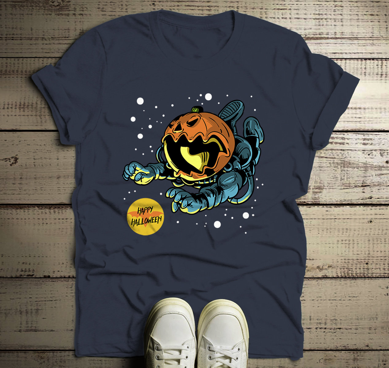 Shirt Astronaut Pumpkin Graphic Tee | Etsy