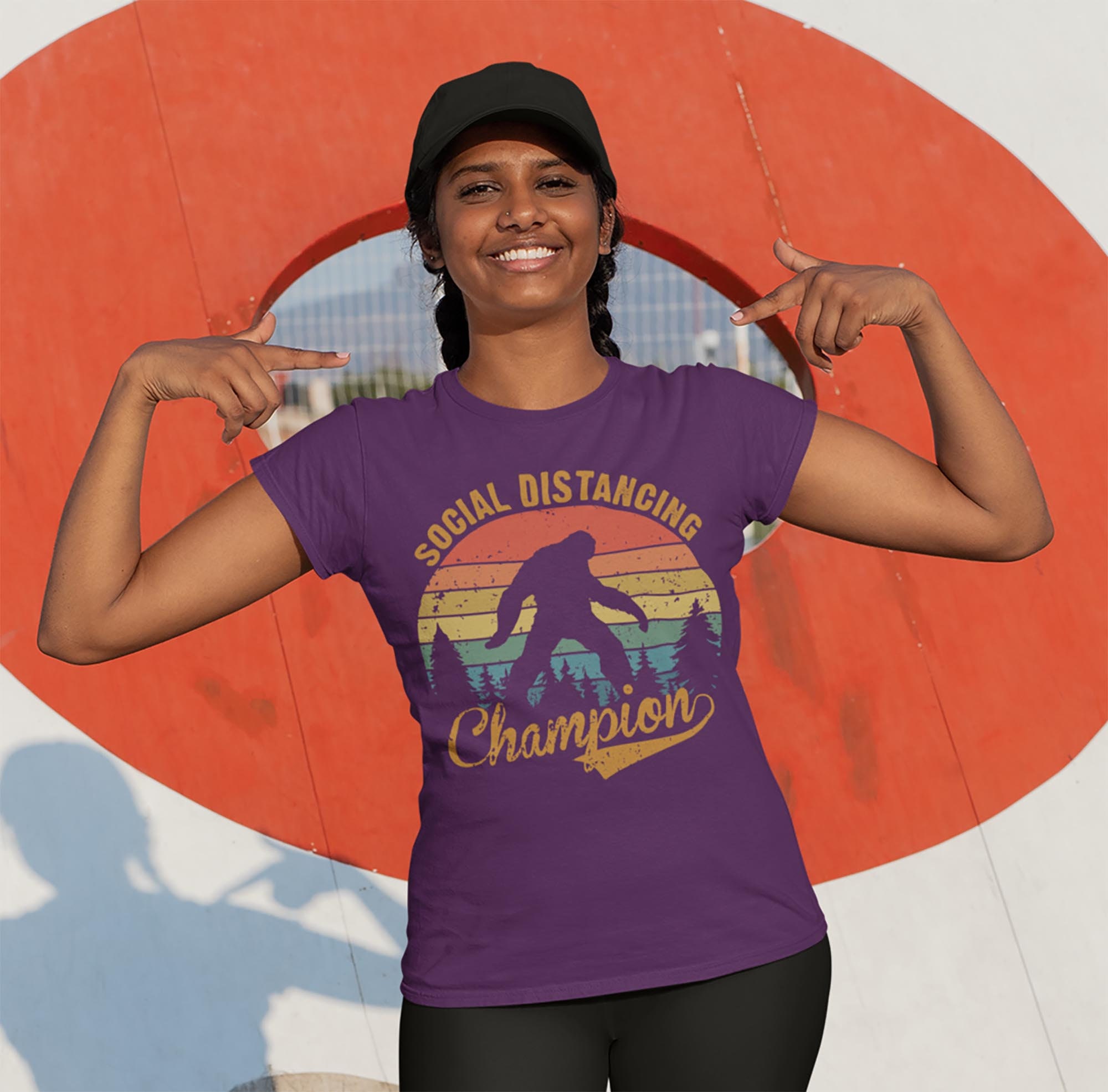 bigfoot social distancing t shirt