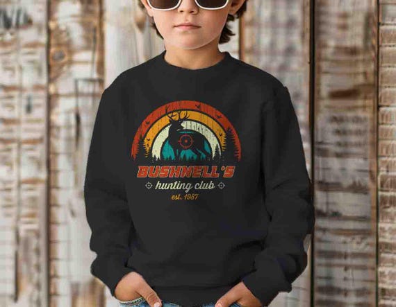Kids Personalized Hunting Sweatshirt Family Hunting Club Deer Duck Game Pullover Crewneck Gift Idea Hunter Unisex Hunt Club Custom Youth