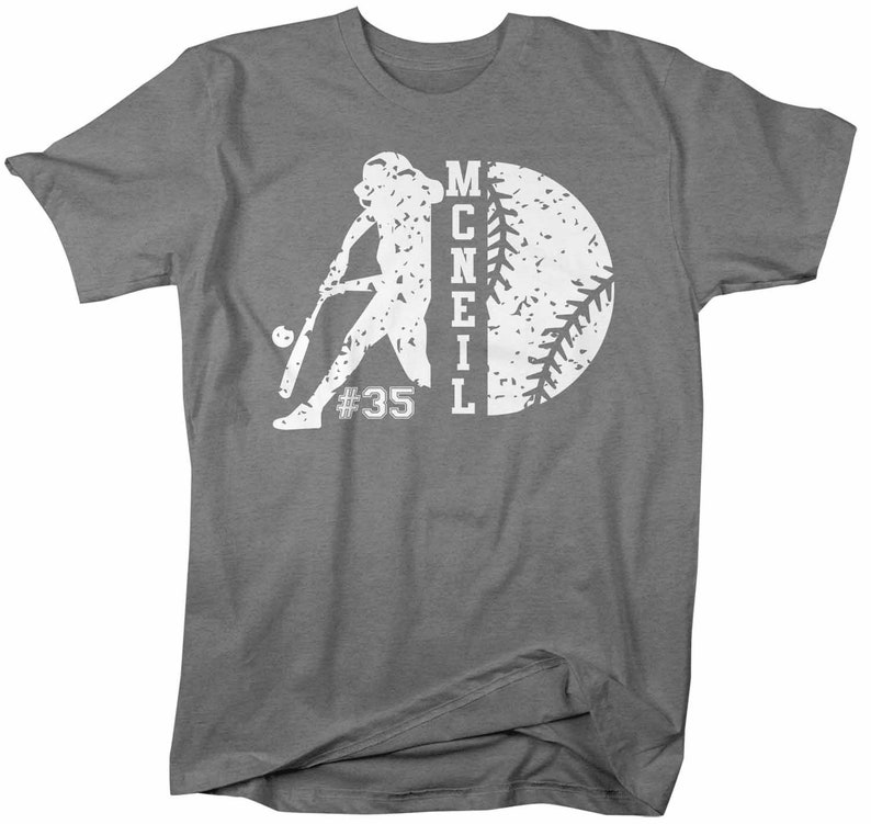 Men's Personalized Softball T Shirt Custom Softball Shirts Etsy