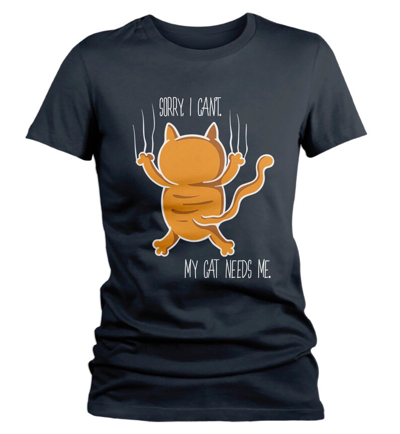 Women's Funny Cat T Shirt Sorry I Can't Shirt Cat Etsy