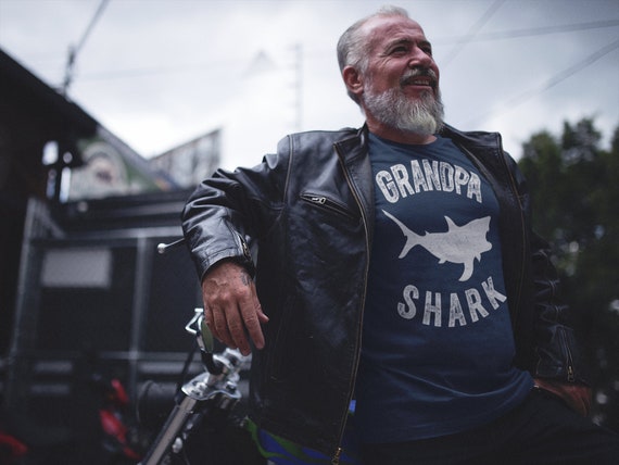 Men's Grandpa Shark T Shirt Shark Shirts Matching Grandpa TShirt Father's Day Gift Idea Tee Family Shirts