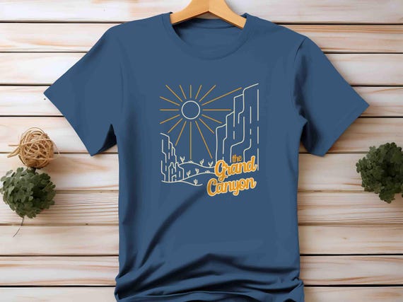 Mens Grand Canyon Shirt National Park Shirt Line Art Minimal Hiker T Shirt Gift Idea Him Minimalist Tourist Unisex Arizona AZ Tee Graphic