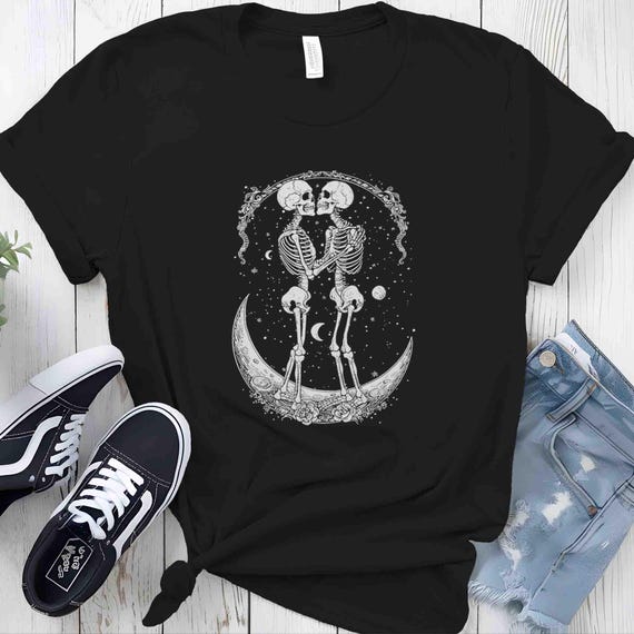 Men's Best Friends Shirt Folklore T Shirt Gift Idea Fantasy Cottagecore TShirt Skeletons Goth Gotic Unisex Bella Canvas Tee Couple Matching