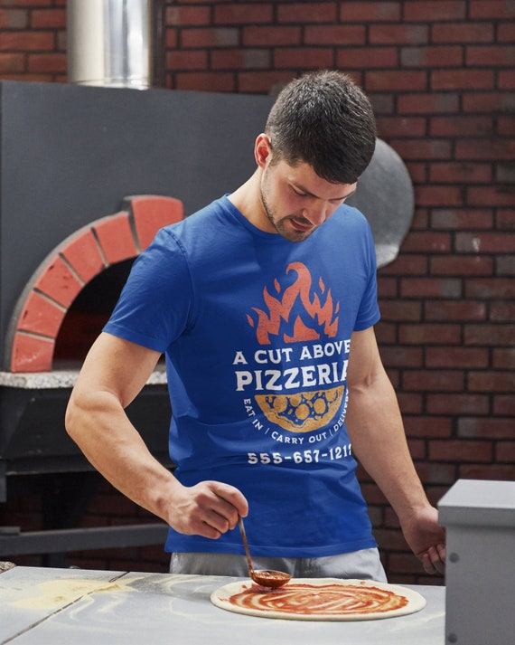 Men's Personalized Pizza T Shirt Custom Pizzeria Restaurant Hand Tossed Grunge T Shirt Personalized Pizza Shirts Unisex Man