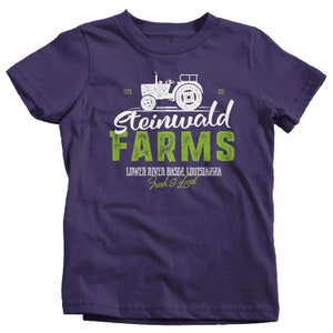 Kids Personalized Farm T Shirt Vintage Farming Shirt Personalized Farm Tractor Shirts Custom Farm T Shirt Boys Girls Youth image 6