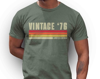 T-shirt homme 50e anniversaire en édition limitée 1976, chemise rétro 50 chemises, homme unisexe